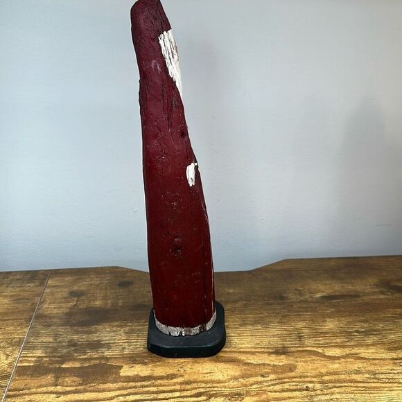 Vintage Hand Carved Wooden Santa Lake Erie Driftwood 1992 Handpainted 13” - Picture 7 of 8